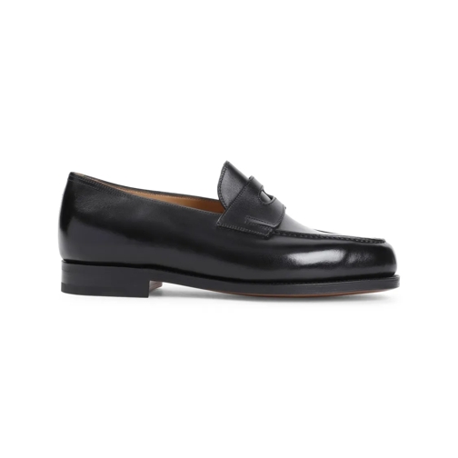 John Lobb Loafer Lopez Black Calf Leather Loafers Black