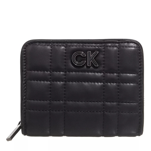 Calvin Klein Re-Lock Quilt Z/A Wallet W/F Medium Ck Black Bi-Fold Portemonnaie