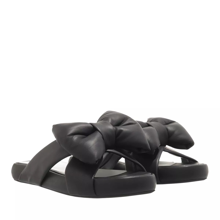 Nubikk Dian Bow L Black Leather Slide