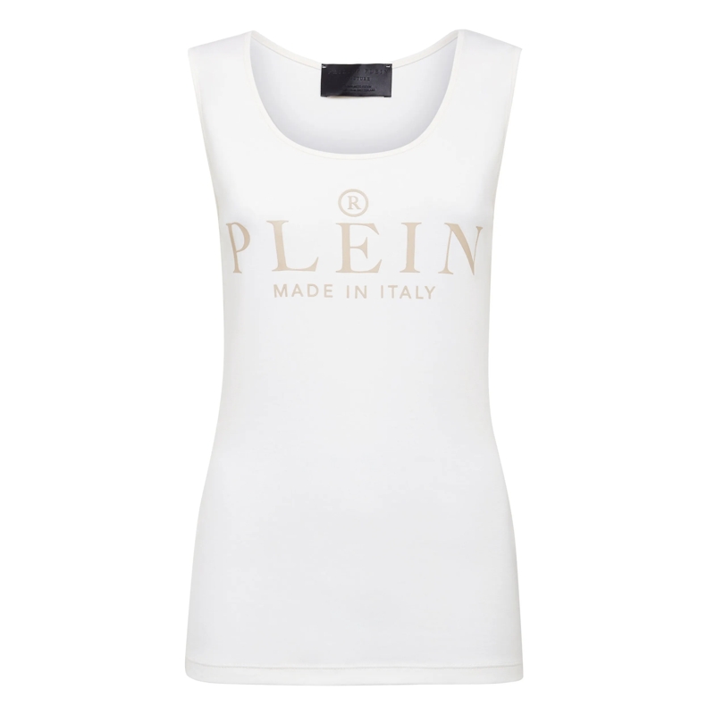 Philipp Plein Top Tanktop Iconic Plein creme(Image 6)