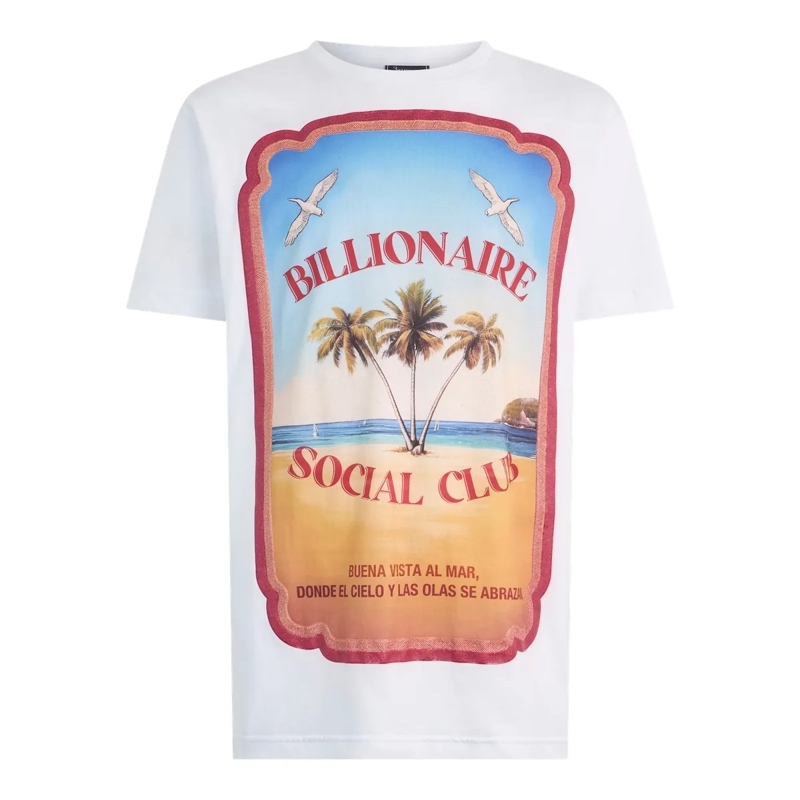 BILLIONAIRE T-Shirt Round-Neck T-Shirt Social Club weiss