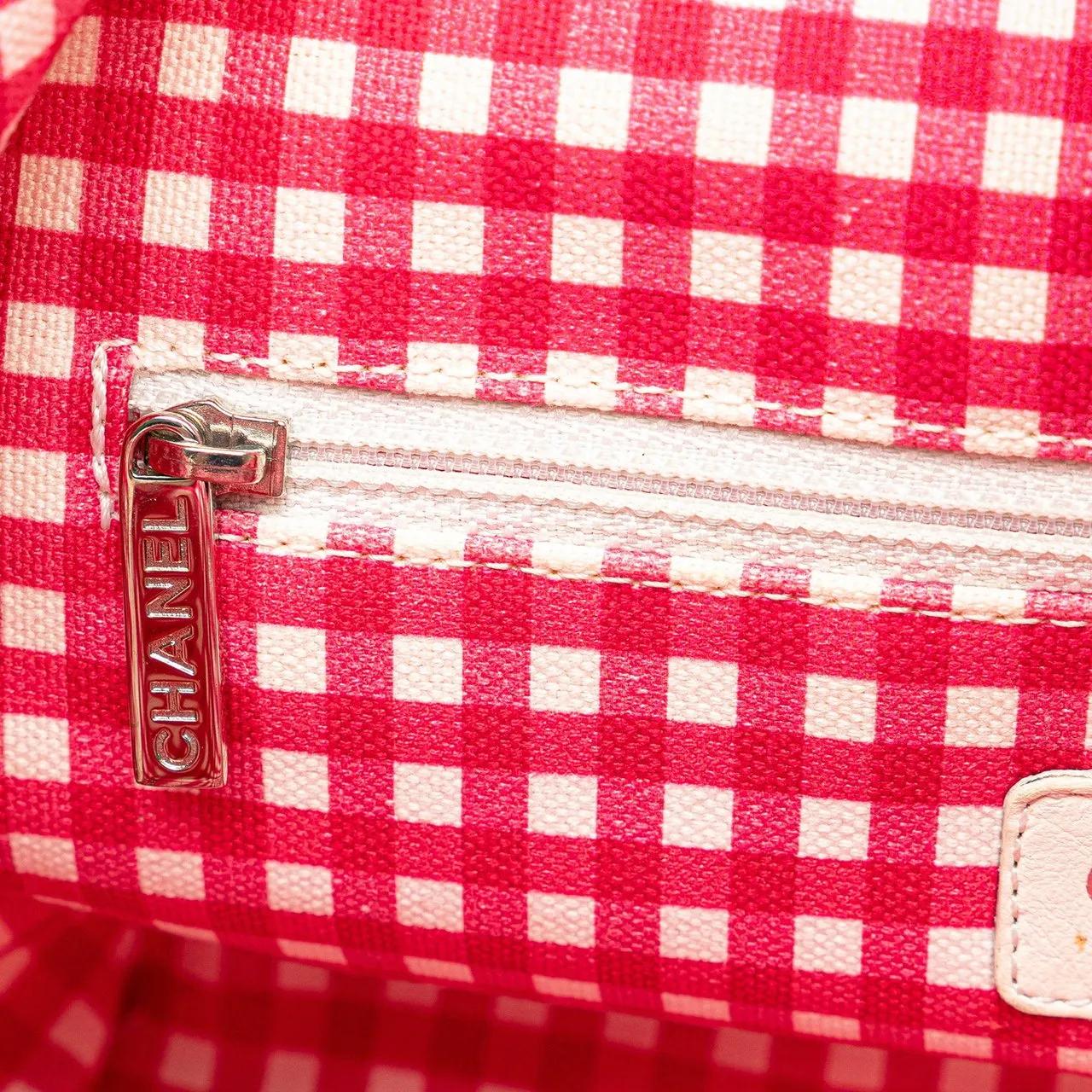 Chanel Crossbody bags 2010-2011 Canvas Gingham Handbag in poeder roze