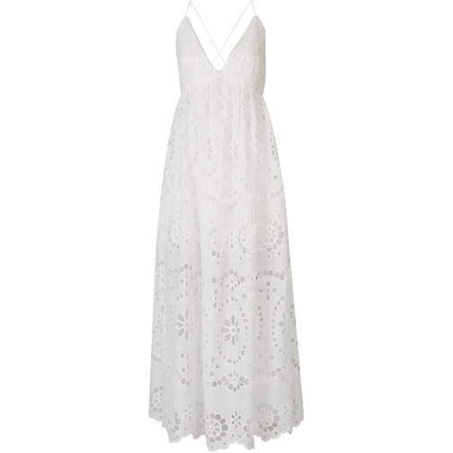 Zimmermann Midi-Kleider Embroidered Midi Dress weiß