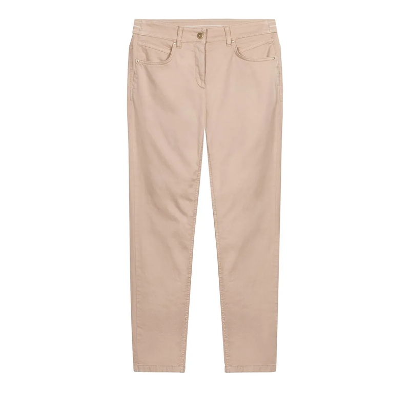 Luisa Cerano Skinny-Leg-Jeans High-Stretch-Colour-Denim cappuccino