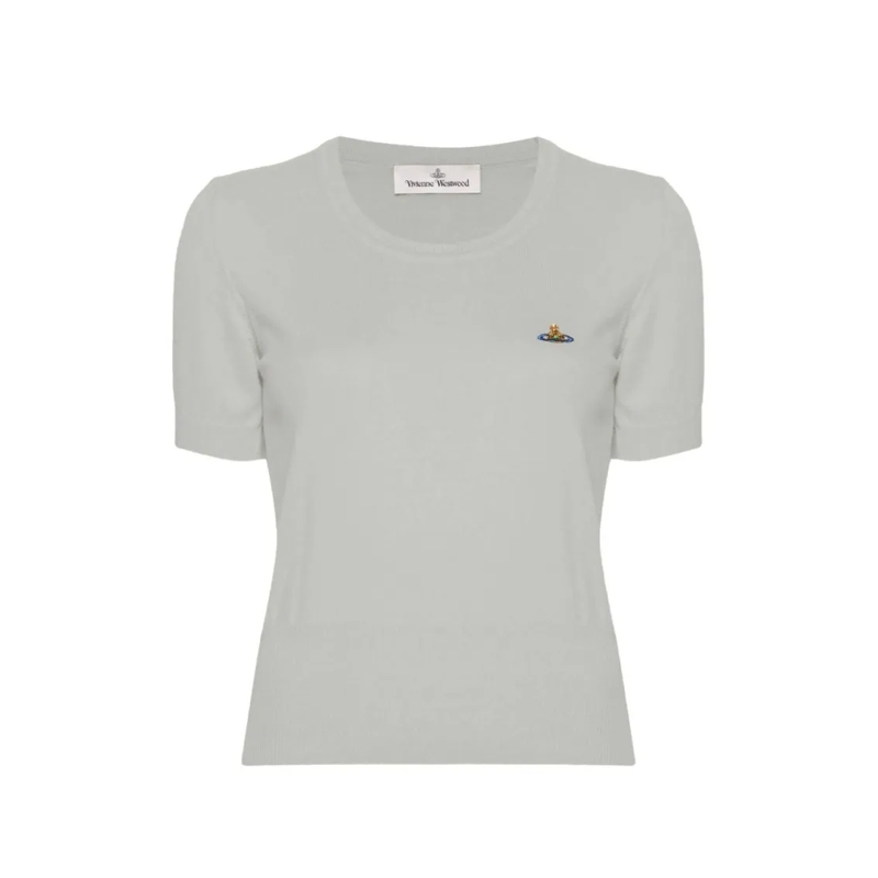 Vivienne Westwood T-shirt Fitted Short-Sleeve Top Grey