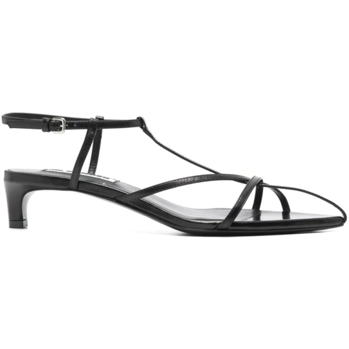 Jil Sander Sandale Cage Sandal Kitten Heel Black schwarz