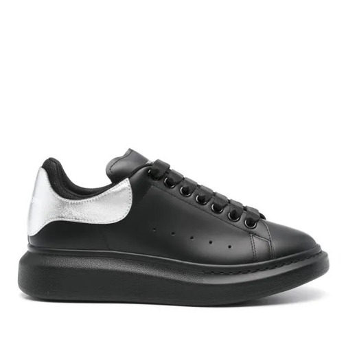 Alexander McQueen Oversized Black/Silver Sneakers Black Stiefel