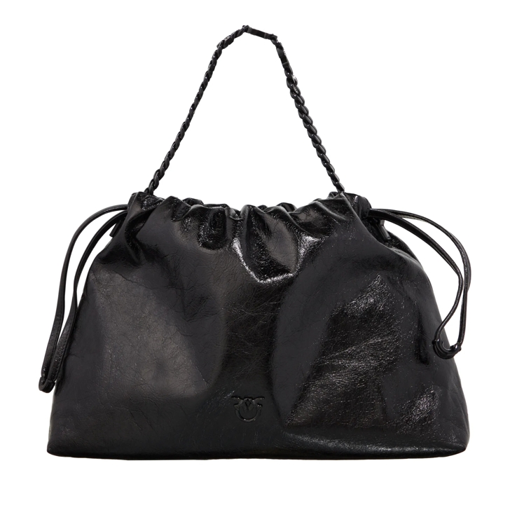 Pinko Chain Handle Tote Bag Black Hobo Bag