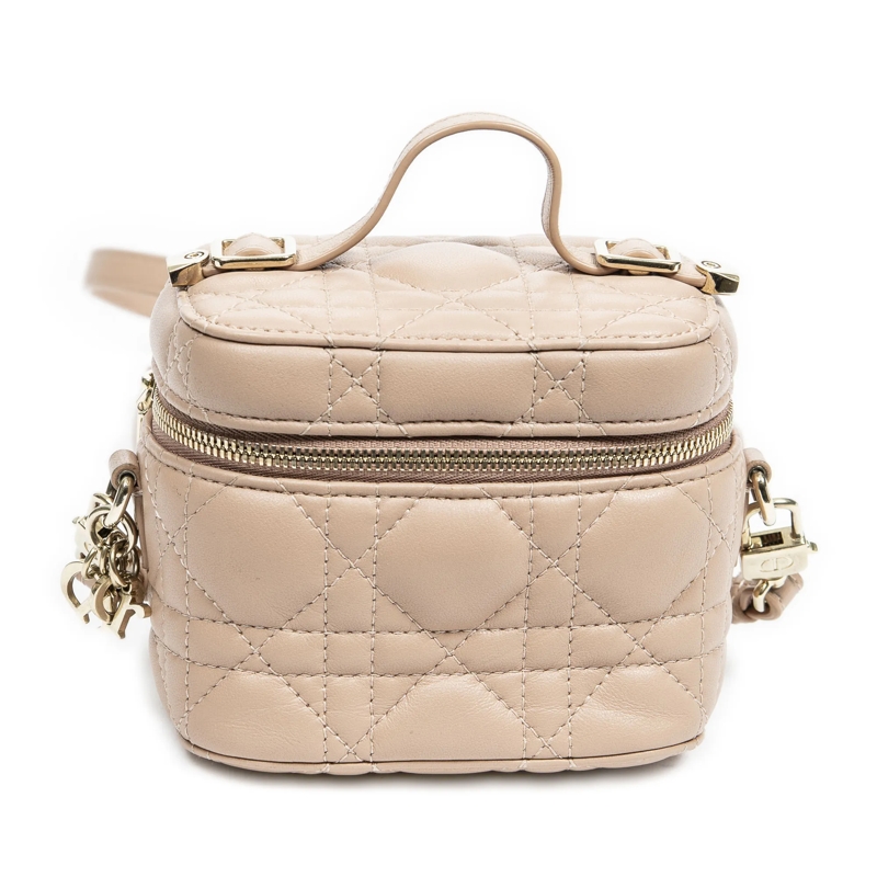 Christian Dior Crossbody Bag Micro Vanity Case beige