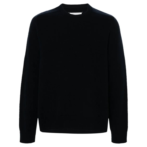 Maison Margiela Navy Blue Wool Sweater Blue Maglione