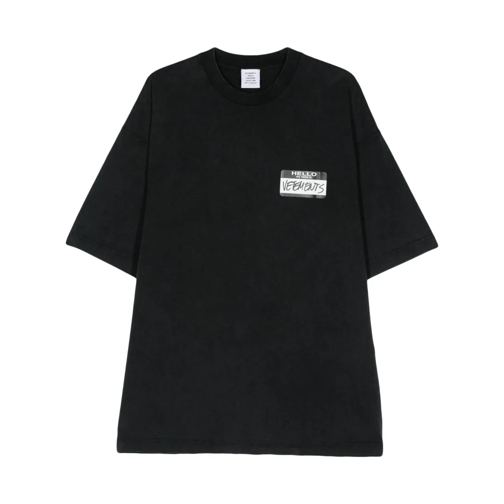 Vetements Black Logo-Print T-Shirt Black T-Shirts