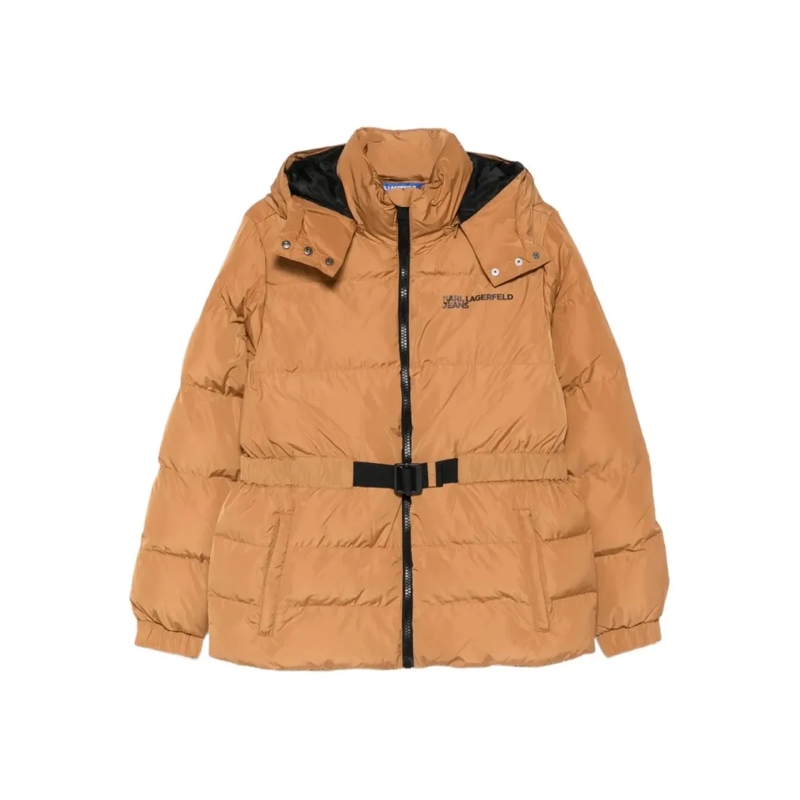 Karl Lagerfeld  Black Zip-Up Giubbino With Stand Collar Neutrals