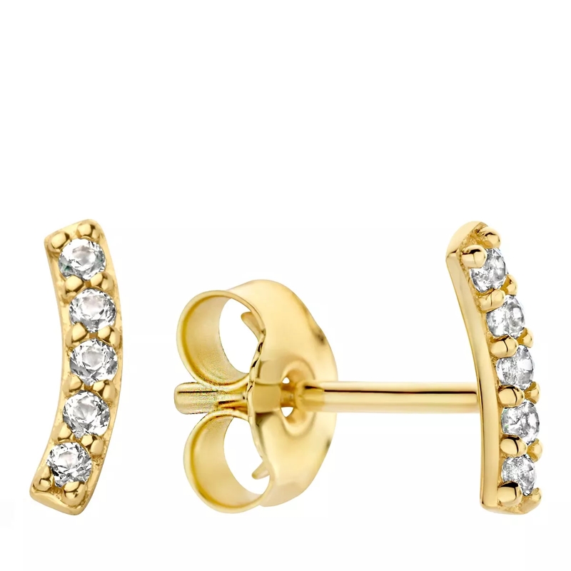 Jackie Gold Boucles d'oreilles Jackie Letizia Topaz Curve Studs Gold
