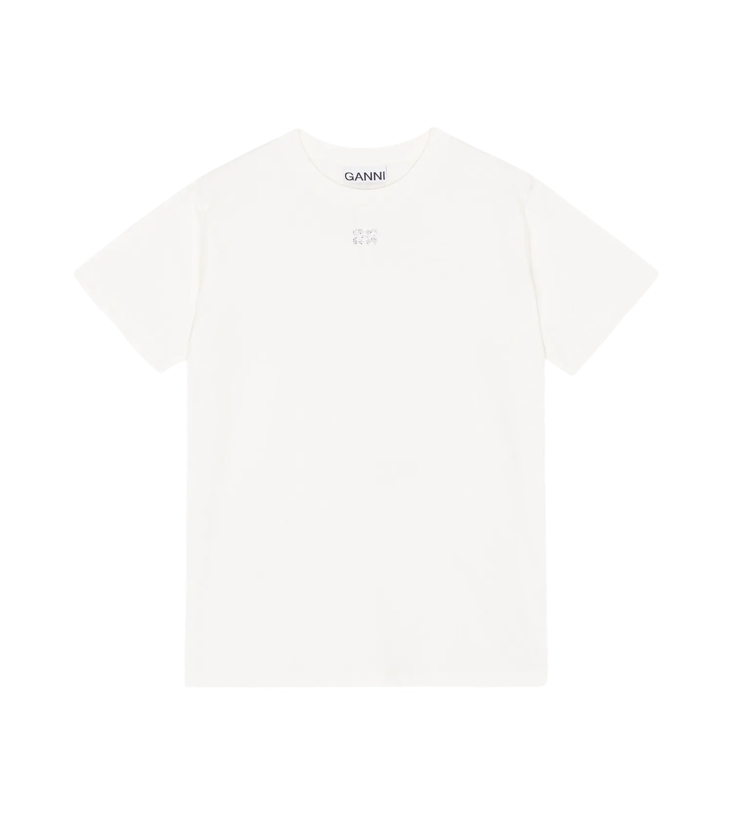 GANNI - T-Shirt mit Logo-Verzierung - Größe L - multi