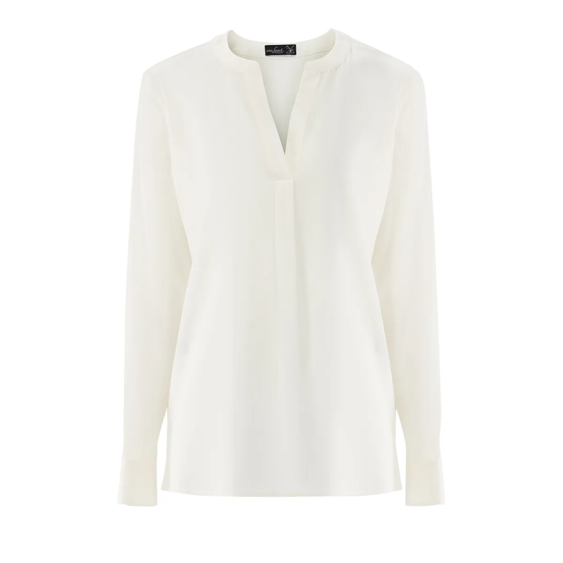 VAN LAACK Bluse Bluse Modern Fit Uni beige