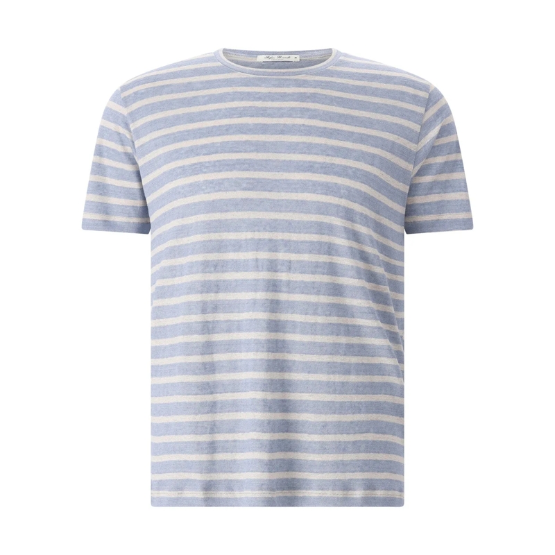 Stefan Brandt T-shirt Gestreiftes T-Shirt Enno aus Leinen grau(Image 5)