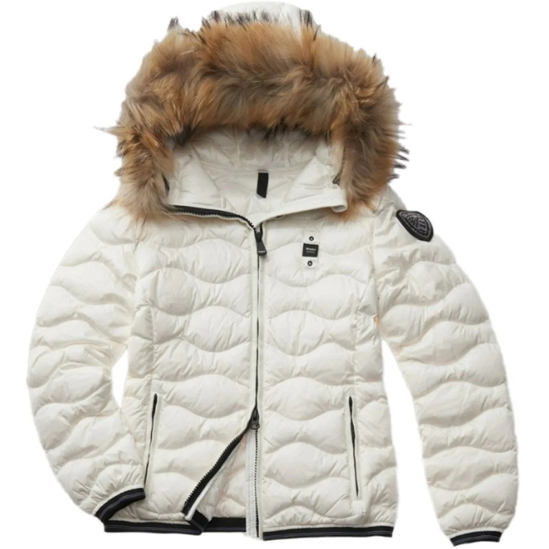 Blauer Veste de transition Coats White weiß