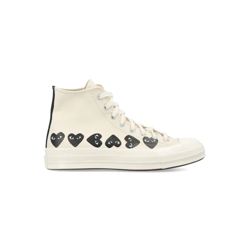 Comme des Garcons Play Sneaker basse Multi Heart Hi Top Sneakers Neutrals