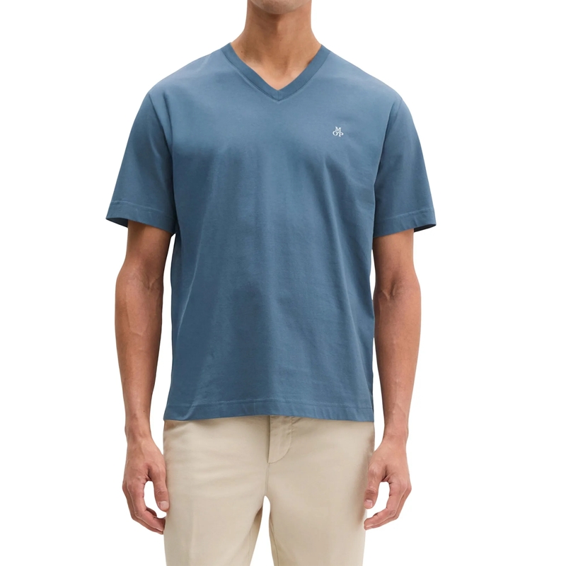 Marc O´Polo Hemd T-Shirt Short Sleeve 1er Pack blau(Image 2)
