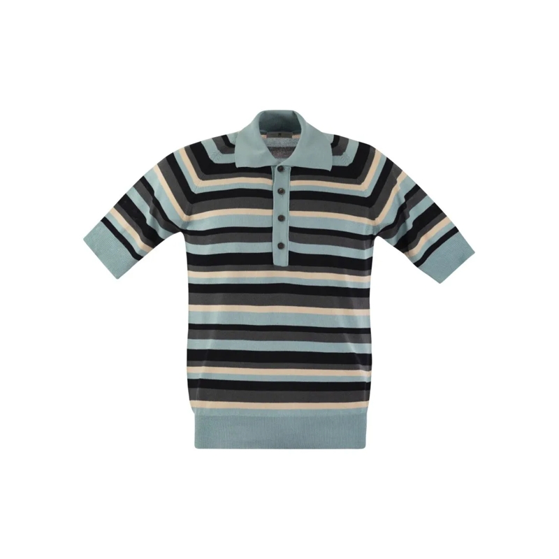 Pt Torino Polohemd Cotton And Viscose Polo Shirt Multicolor