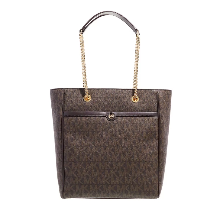 Michael Kors Large Chain Tote Chocolate Tote