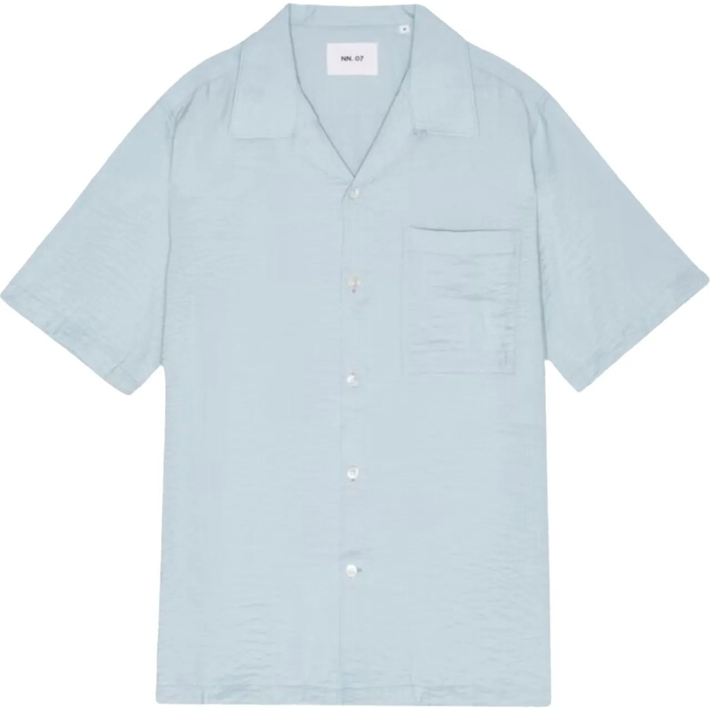 NN. 07 Legeres Oberteil No Nationality Julio Ss Korte Mouw Overhemden Lich blau
