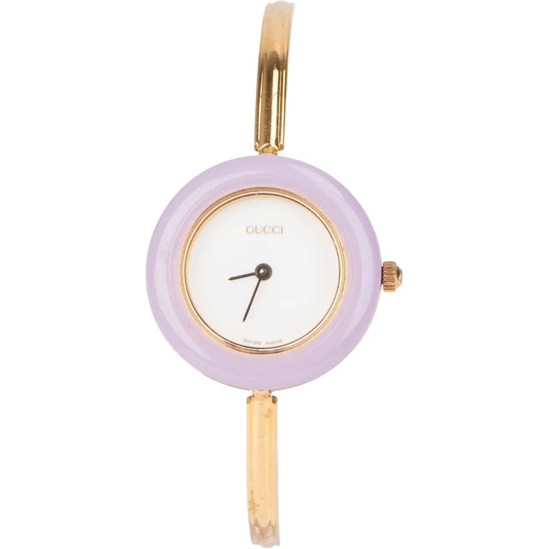 Gucci Chronograph Gucci Gold Tone Change Bezel White Dial 11/12.2 Wo gold