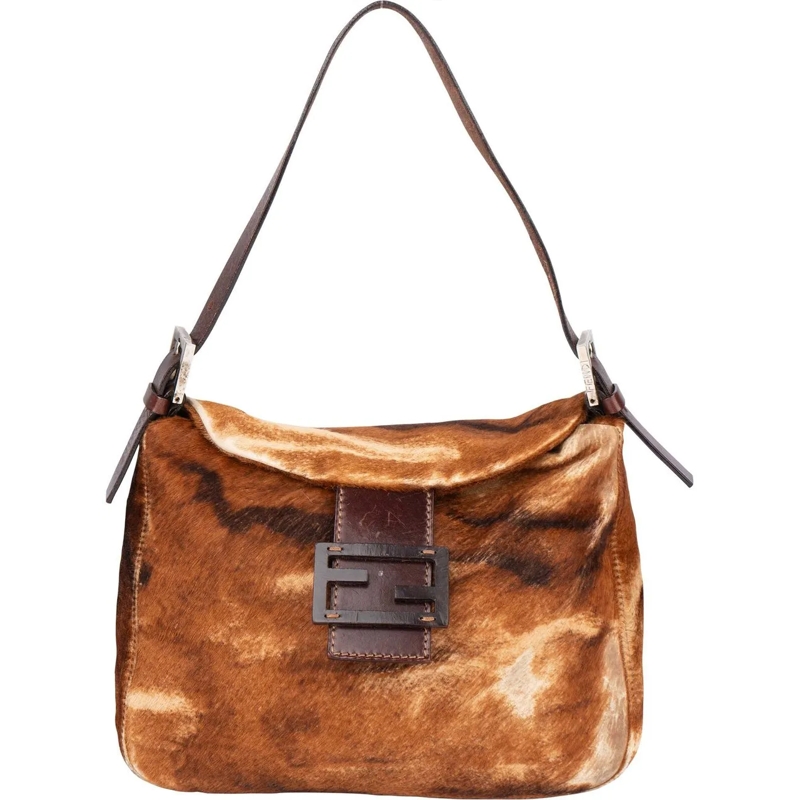 Fendi Schultertasche Fendi FF Fur Baguette Handbag mehrfarbig