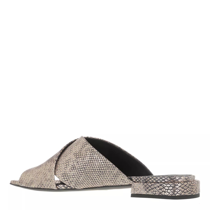 Snakeskin shop mule slides