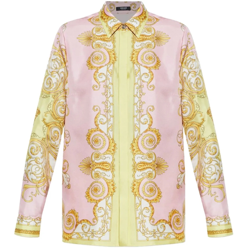 Versace Chemisier Shirts Pale Yellow/Rose rose