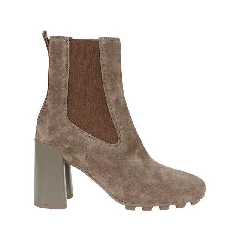 Hogan Bottes H695 Suede Chelsea Boots Brown