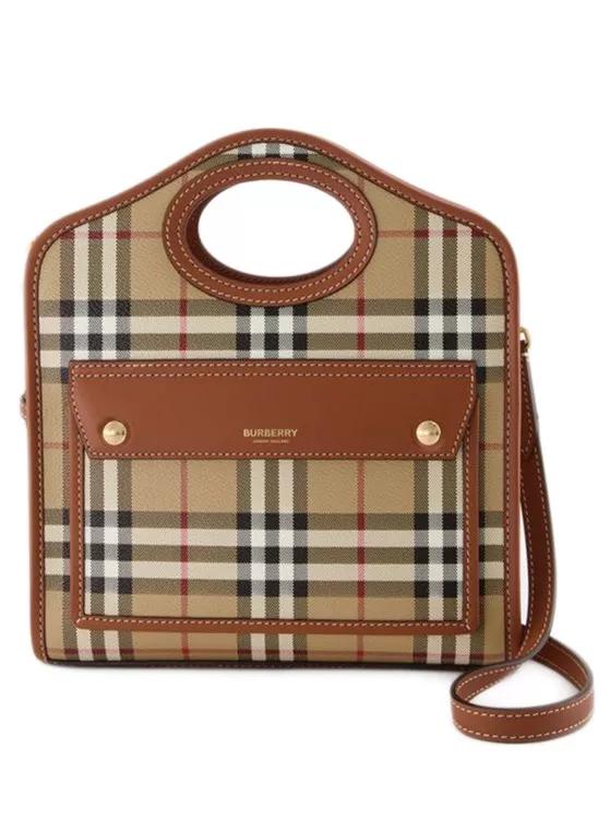 Burberry Crossbody Bags - Mini Pocket  - Canvas - Brown - Gr. unisize - in Beige - für Damen