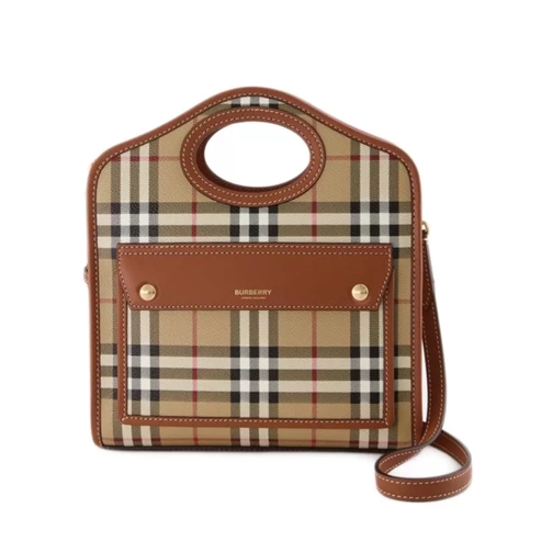 Burberry Mini Pocket - Canvas - Brown Brown Mini sac