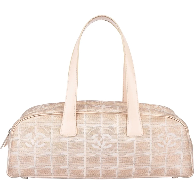Chanel Sac à bandoulière Chanel Travel Line Glitter Monogram Handbag beige