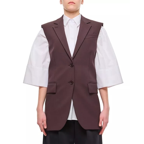 Sportmax Double Breasted Vest Brown 