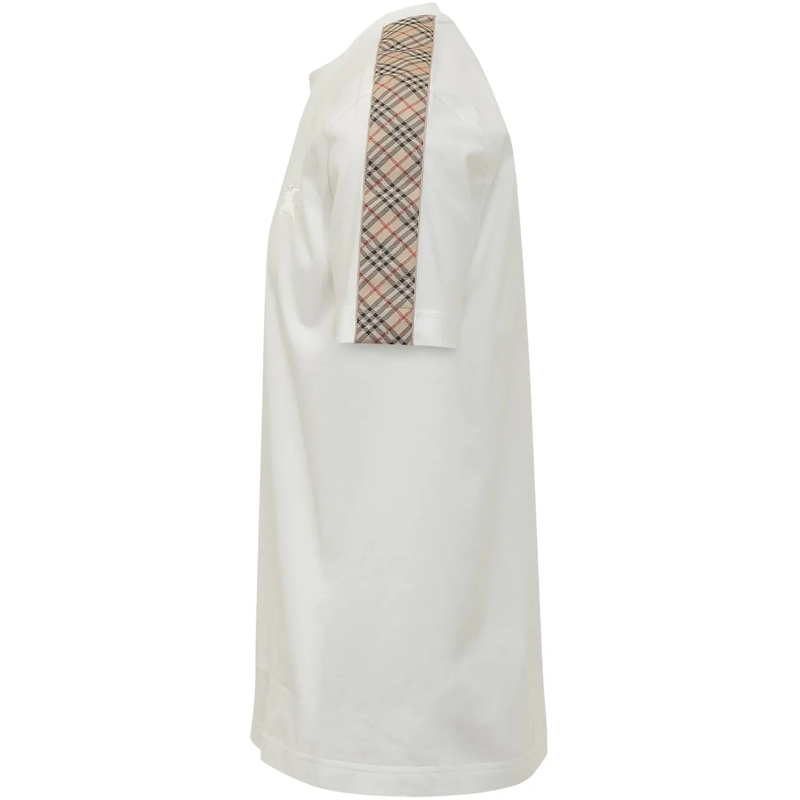 Burberry T-shirt T-Shirt con Motivo Check weiß(Image 3)