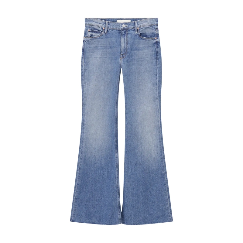 Mother Jeans Bootcut Jeans The Doozy Fray blau