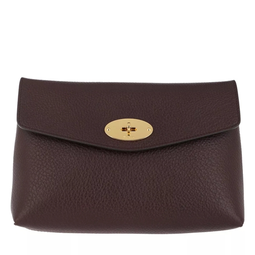 Mulberry Darley Large Cosmetic Pouch Leather Oxblood Make-Up Tas