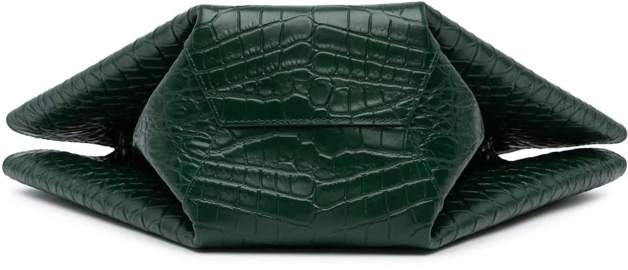 Bottega Veneta Totes & shoppers Crocodile Embossed Doll Top Handle Bag in groen