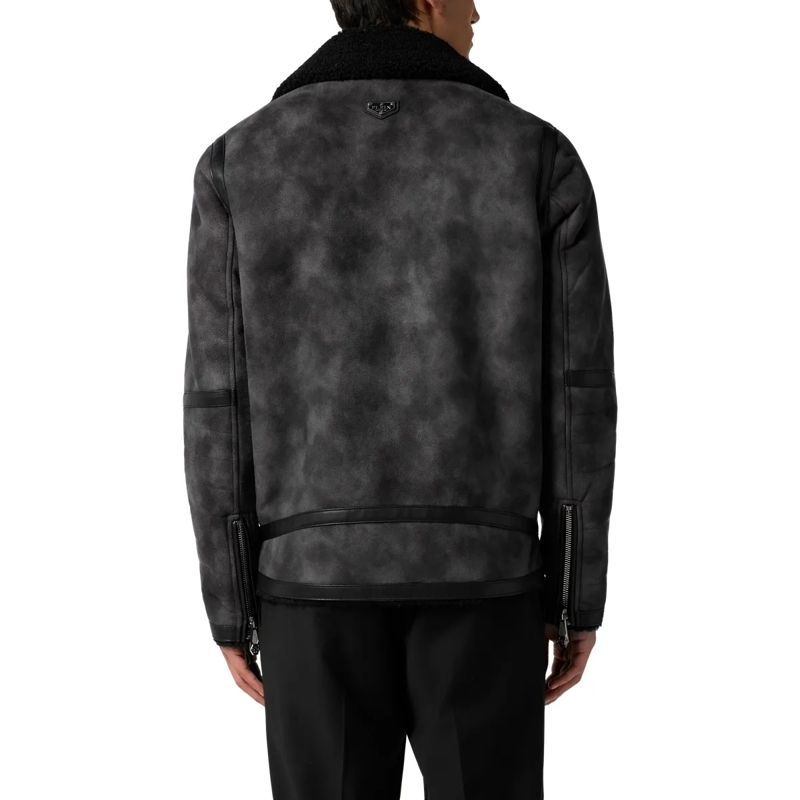 Philipp Plein Lederjacke Jacke schwarz(Image 2)