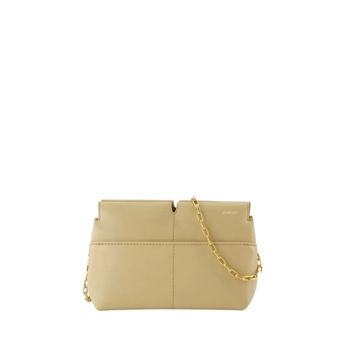 Burberry Clutch Small Snip Clutch - Leather - Beige Neutrals