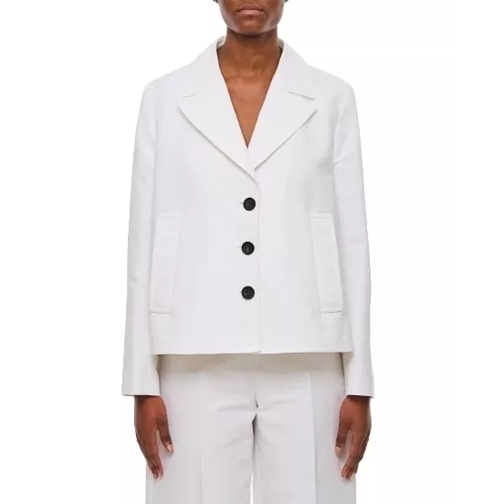 Marni  Hip-Lenght Single Breasted Buttoned Jacket White