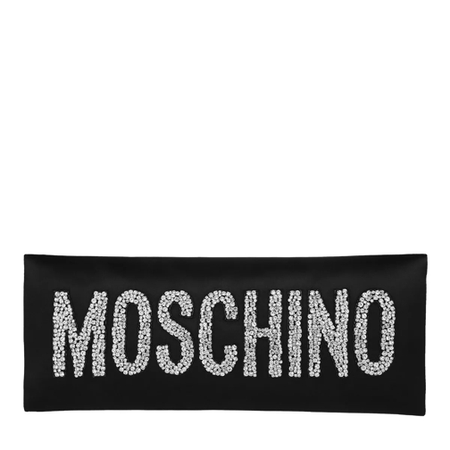 Moschino Logo Shoulder Bag Black Clutch