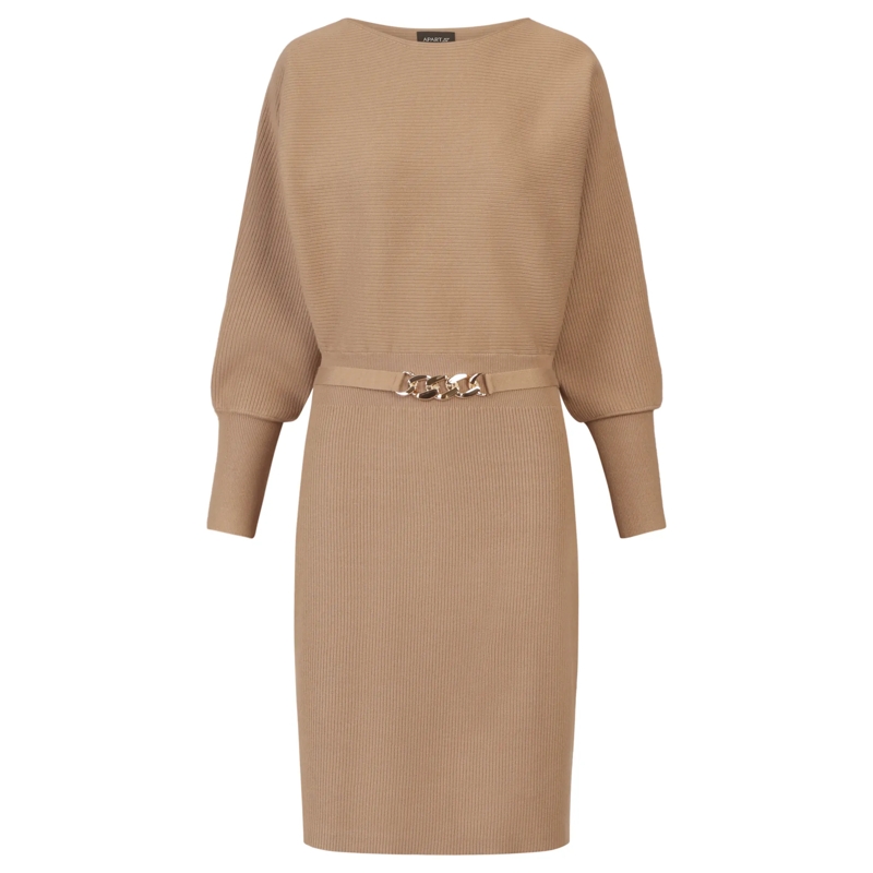 Apart Strickkleid Strickkleid braun