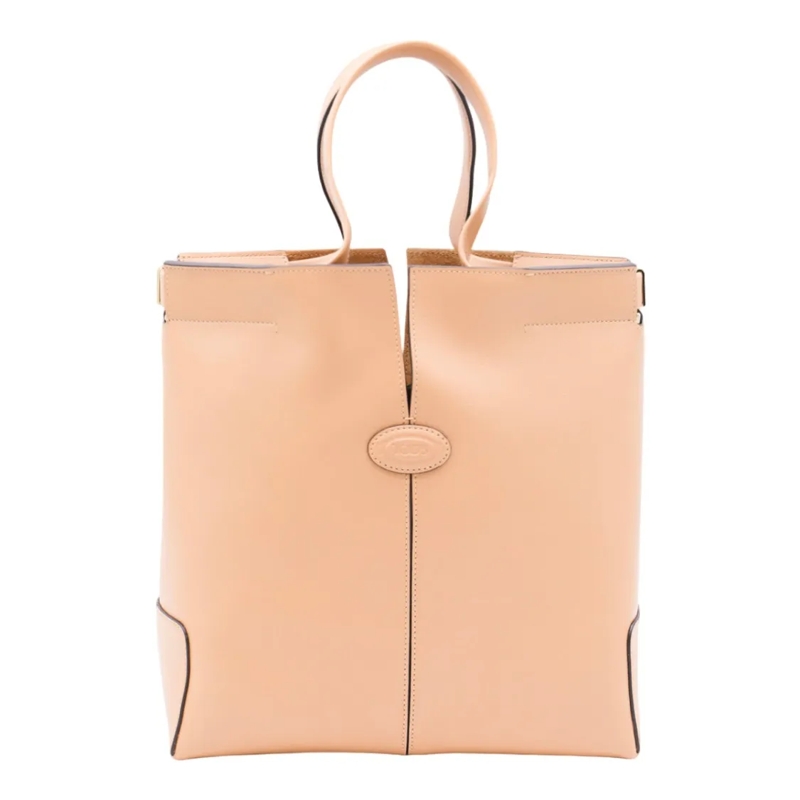 Tod's Sac à bandoulière Structured Tote Bag In Smooth Camel Leather Neutrals