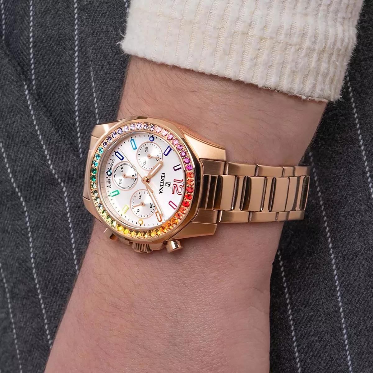 Festina rose gold online watch