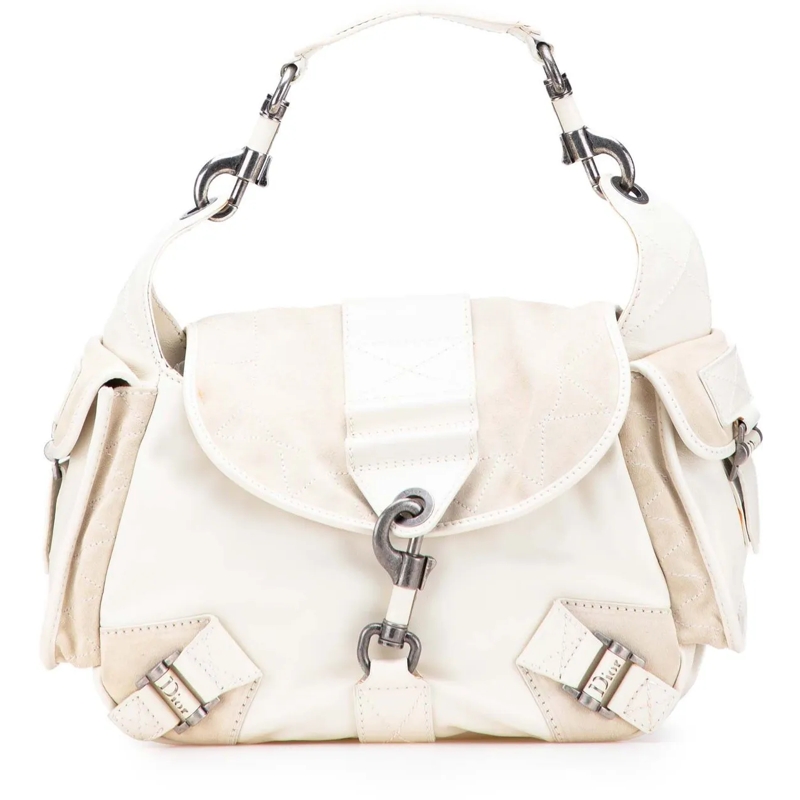 Christian Dior Schultertasche Calfskin and Suede Rebelle Shoulder Bag braun