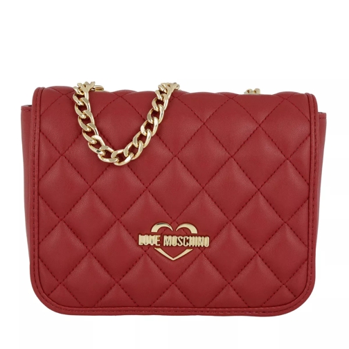 Love Moschino Quilted Nappa Crossbody Bag Small Rosso Crossbody Bag
