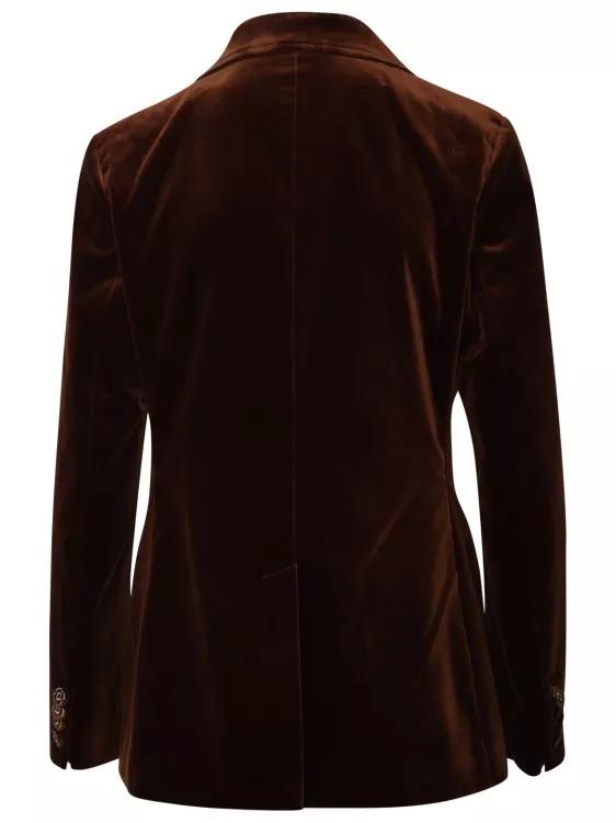 Brown cheap velour jacket