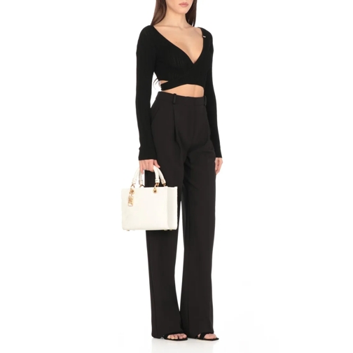Elisabetta Franchi Hauts à manches longues Black Viscose Top With Deep V-Neck Black (Image 5)